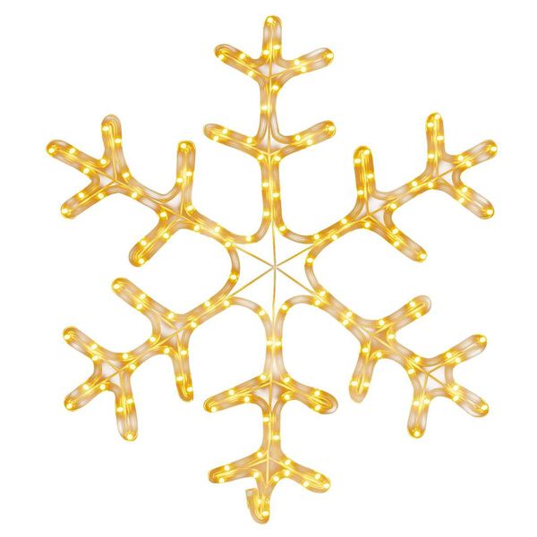vidaXL Figure de flocon de neige de No&euml;l et 144LED Blanc chaud 59x59cm