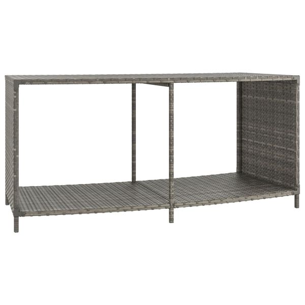 vidaXL &Eacute;tag&egrave;res de rangement 2 pcs gris r&eacute;sine tress&eacute;e