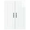 vidaXL Armoire de cuisine avec &eacute;tag&egrave;re Blanc brillant 60 x 31 x 80 cm