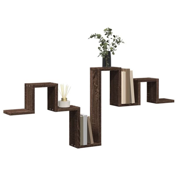 vidaXL &Eacute;tag&egrave;re murale ch&ecirc;ne marron 104,5x10x43 cm bois d'ing&eacute;nierie