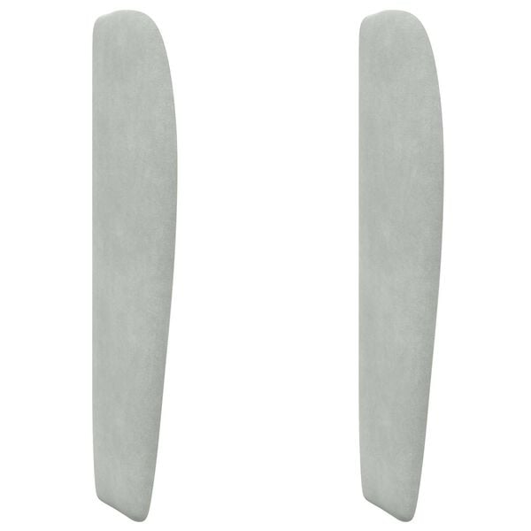 vidaXL Oreille de t&ecirc;te de lit Gris clair 80 x 23 x 6 cm Velours