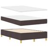 vidaXL Lit &agrave; ressorts avec matelas Marron fonc&eacute; 120 x 200 cm tissu