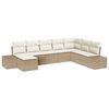 vidaXL Ensemble de canap&eacute; de jardin 8 pc Beige et cr&egrave;me polyrotin