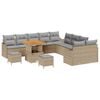 vidaXL Ensemble de canap&eacute; de jardin 13 pcs Beige et Gris clair