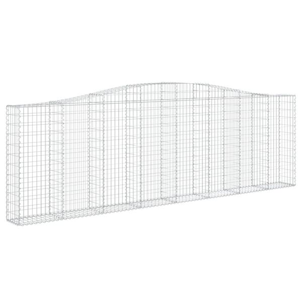 vidaXL Paniers &agrave; gabions arqu&eacute;s 3 pcs 400x30x120/140 cm Fer galvanis&eacute;