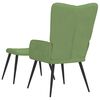 vidaXL Chaise de relaxation avec tabouret Vert clair Velours