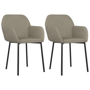 vidaXL Chaises à manger lot de 2 Gris clair Velours