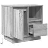 vidaXL Cabinet de chevet Gris 50 x 34,5 x 50 cm. Bois d'ing&eacute;nierie