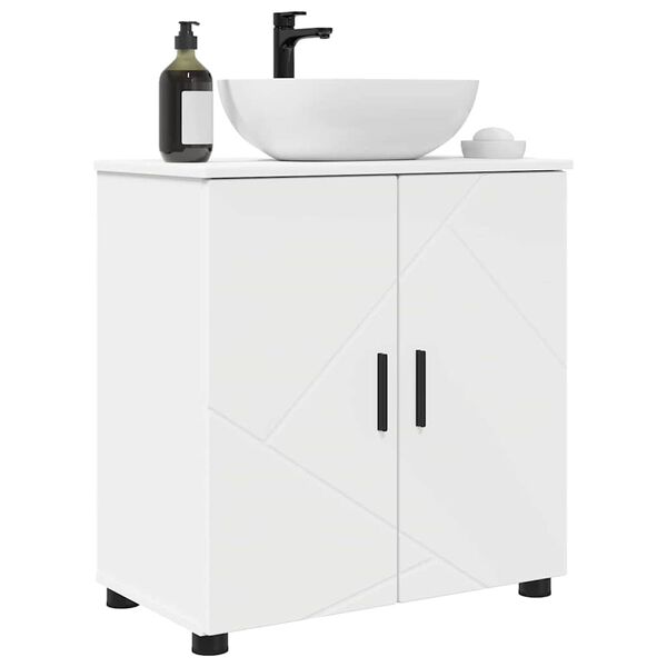 vidaXL Cabinet de salle de bain avec stockage Blanc 61 x 35 x 64 cm