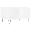 vidaXL Table basse Blanc brillant 60x50x36,5 cm Bois d'ing&eacute;nierie