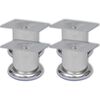 vidaXL Pieds ronds de canap&eacute; 4 pcs Chrome 60 mm