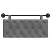 vidaXL T&ecirc;te de lit suspendue Gris fonc&eacute; 110 x 55 x 7 cm Velours