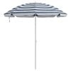 vidaXL Parasol de plage Bleu et Blanc 206 x 206 x 212 cm