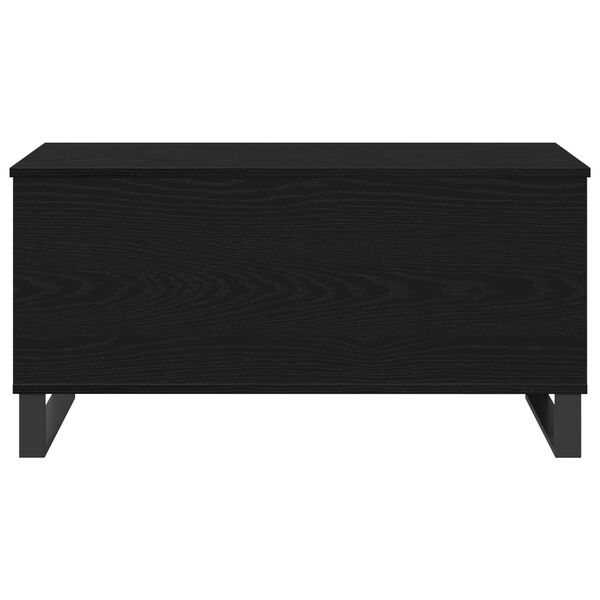 vidaXL Table basse Ch&ecirc;ne noir 90 x 44,5 x 45 cm Bois d'ing&eacute;nierie