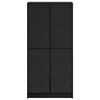 vidaXL Haut Armoire Ch&ecirc;ne noir 68 x 37 x 142 cm Bois d'ing&eacute;nierie