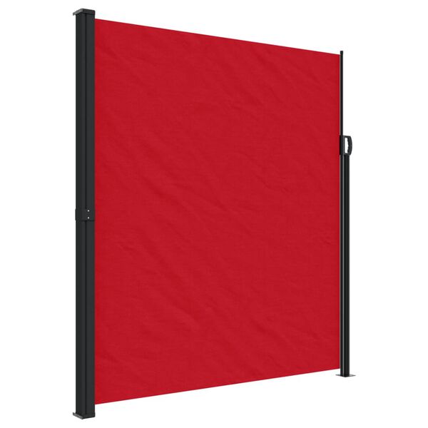 vidaXL Auvent lat&eacute;ral r&eacute;tractable rouge 220x600 cm