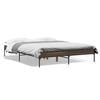 vidaXL Cadre de lit sans matelas ch&ecirc;ne marron 160x200 cm