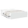 vidaXL Cadre de lit avec tiroirs sans matelas blanc 135x190 cm