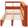 vidaXL Lit bibliothèque sans matelas cire marron 75x190 cm pin massif