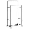 vidaXL Porte-v&ecirc;tements Uni Noir 80 x 53 x 156 cm