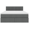 vidaXL Lit avec rangement et matelas Gris fonc&eacute; 140 x 200 cm