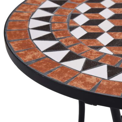 vidaXL Table de bistro mosaïque Marron 60 cm Céramique