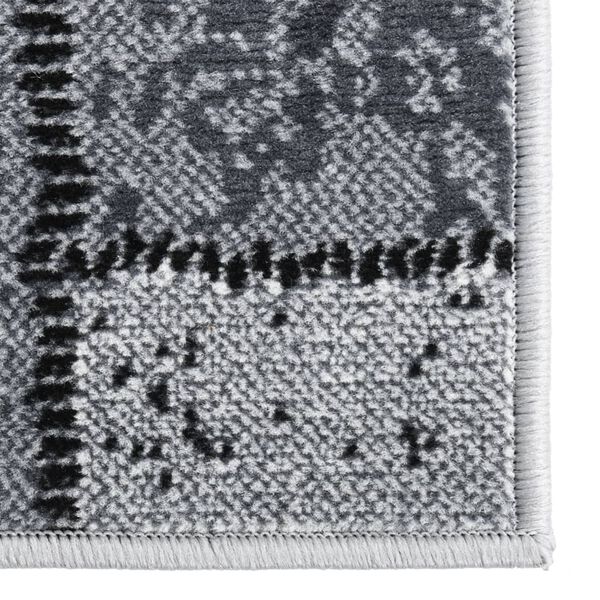 vidaXL Tapis BCF Gris avec motif de blocs 100x200 cm