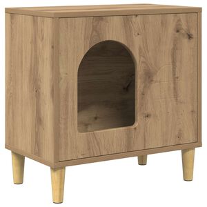vidaXL Maison pour chat Ch&ecirc;ne artisan 51 x 30 x 52 cm