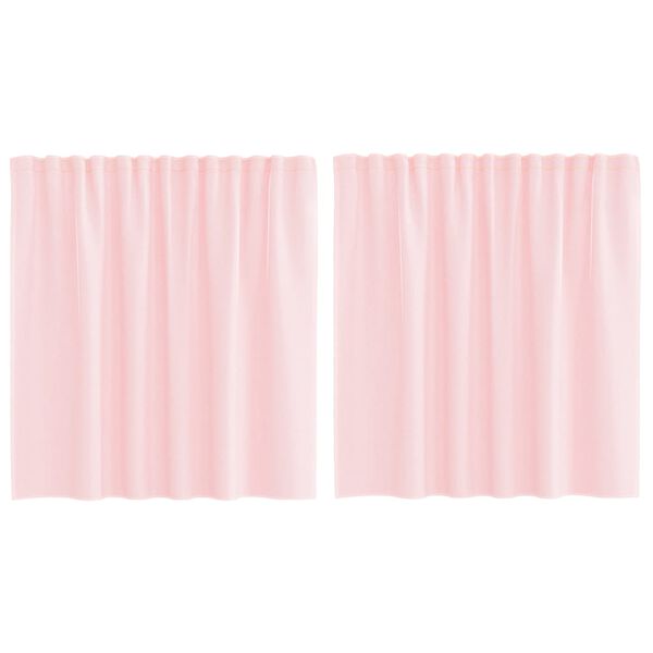 vidaXL Rideaux en voile avec boucles 2 pcs rose clair 140x140 cm