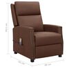 vidaXL Fauteuil de massage Marron Similicuir