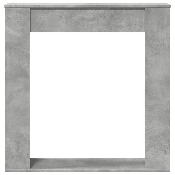 VidaXL Cadre de chemin&eacute;e gris b&eacute;ton 100x20x100 cm bois d'ing&eacute;nierie