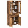 vidaXL Haut Armoire avec tiroir 2 pcs Bois ancien Bois d'ing&eacute;nierie