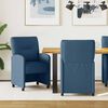 vidaXL Chaises de Salle à Manger avec Roues 2 pcs Bleu 57 x 67 x 95 cm