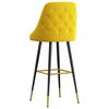vidaXL Tabourets de bar lot de 2 jaune moutarde velours