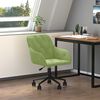 vidaXL Chaise pivotante de bureau Vert clair Velours