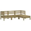 vidaXL Canap&eacute; de jardin 3 places avec repose-pieds bois pin impr&eacute;gn&eacute;