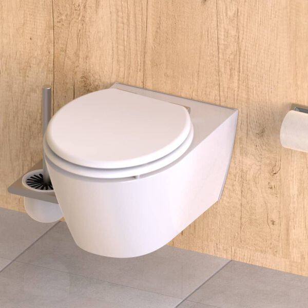 SCH&Uuml;TTE Si&egrave;ge de toilette fermeture en douceur SPIRIT WHITE blanc mat