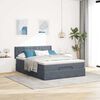 vidaXL Cadre de lit ottoman avec matelas gris fonc&eacute; 140x190 cm velours