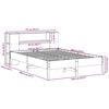 vidaXL Lit biblioth&egrave;que sans matelas cire marron 135x190 cm pin massif