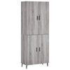 vidaXL Buffet haut Sonoma gris 69,5x34x180 cm Bois d'ing&eacute;nierie