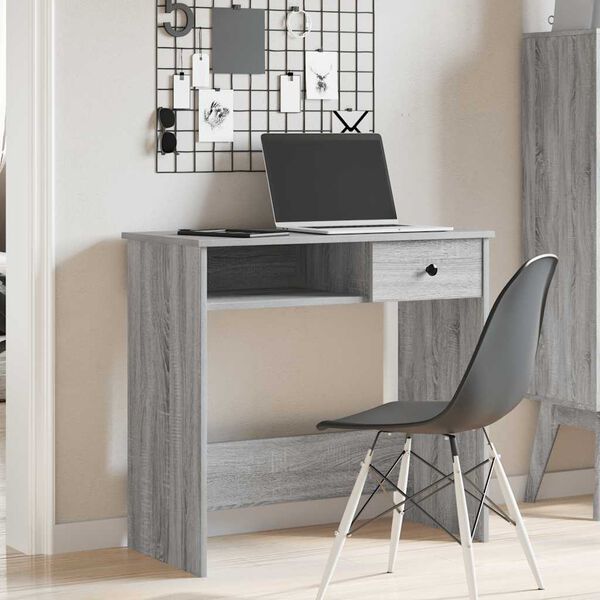 vidaXL Bureau sonoma gris 80x40x75 cm bois d'ing&eacute;nierie