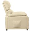 vidaXL Fauteuil inclinable Cr&egrave;me Tissu