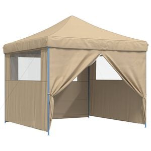 vidaXL Tente de f&ecirc;te 292 x 292 x 315 cm Beige Tissu Oxford
