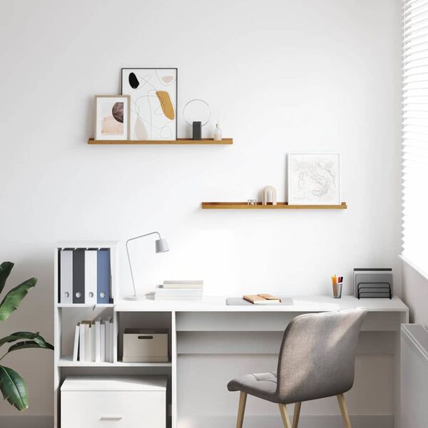 vidaXL &Eacute;tag&egrave;re Murale 2 pcs Beige 80 x 9 x 3 cm Bois d'ing&eacute;nierie