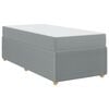 vidaXL Cadre de lit avec matelas Gris clair 80 x 200 cm tissu
