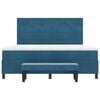 vidaXL Lit &agrave; ressorts avec matelas Bleu fonc&eacute; 180 x 200 cm Velours
