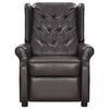 vidaXL Fauteuil de massage Marron Similicuir brillant
