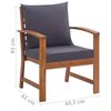 vidaXL Salon de jardin 4 pcs avec coussins Bois d'acacia solide