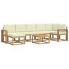 vidaXL Ensemble de canap&eacute;s d'ext&eacute;rieur 8 pc Blanc et cr&egrave;me Polyester