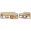 vidaXL Ensemble de canap&eacute;s d'ext&eacute;rieur 6 pcs Naturel et Beige